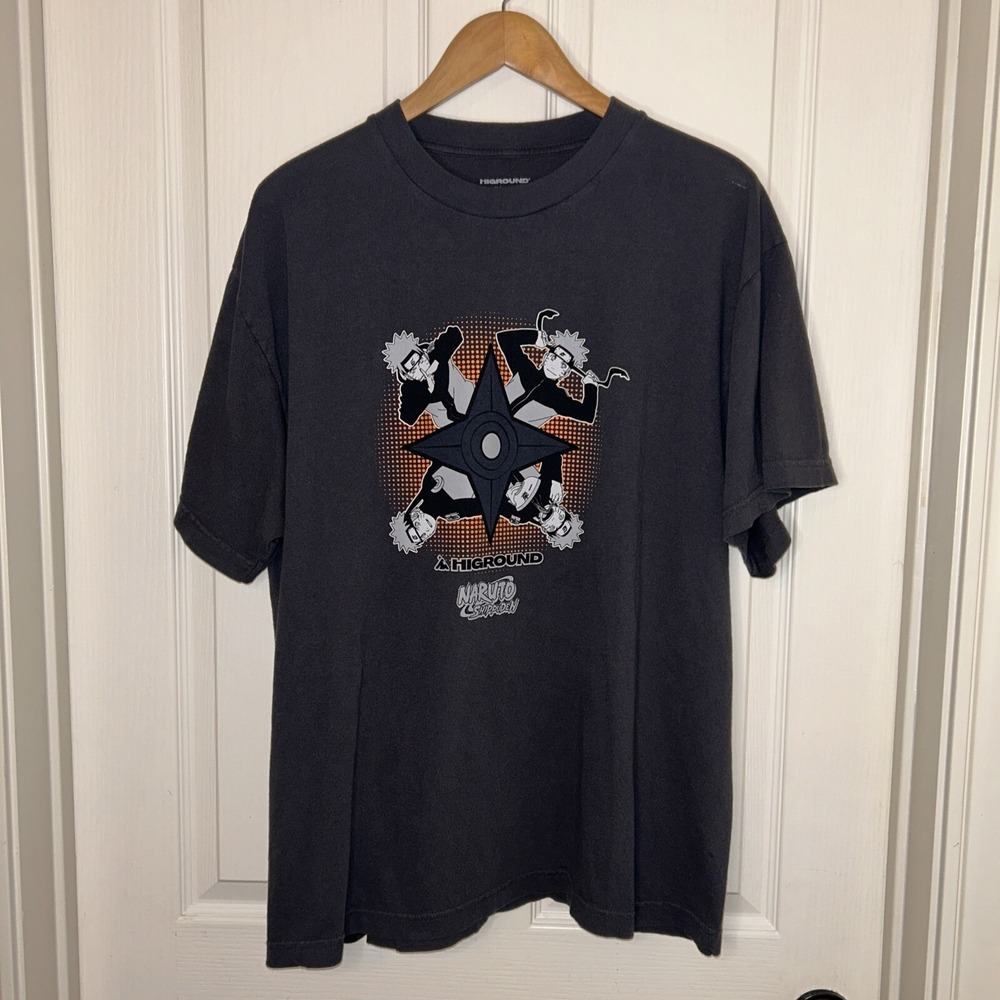 Higround Naruto‎ black T-shirt men's XL